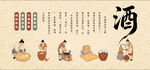 古代饮酿酒海报