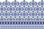 蓝白几何花纹图案设计
