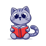 读书的可爱猫咪