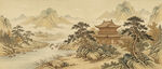 宋氏美学中式古风阁楼山水画