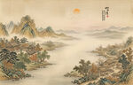 简约宋氏美学古画山水画壁画壁纸