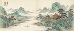 宋式青绿千里江山山水装饰画