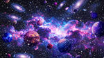 梦幻绚丽的宇宙星云景观