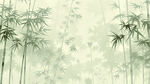水墨风竹林清幽景致