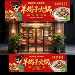 羊蝎子火锅门头