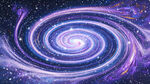 梦幻紫色星空吊顶星系漩涡