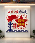 人民公安为人民标语 警察文化墙