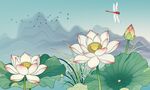国画荷花国画莲花