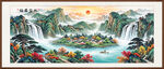 福居宝地山水画
