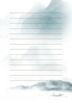 水墨山水信纸背景图