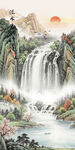 高山流水国画