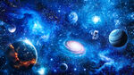太空宇宙星球银河黑洞宇航员背景