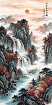鸿运当头玄关画