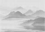 三角形中式山水镂空