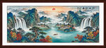 青绿山水国画装饰画