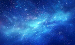 蓝色梦幻宇宙星空背景图