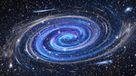 蓝色旋涡太空星空吊顶天花