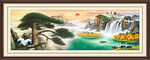 迎客松风景画