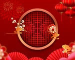 中式背景kt板