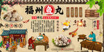 福州鱼丸背景墙