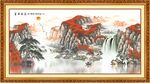 鸿运当头山水国画