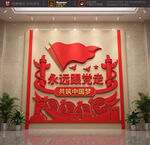 永远跟党走文化墙