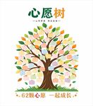 心愿树主题插画海报