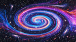 炫彩星空宇宙旋涡吊顶天花