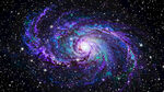 紫绿色宇宙星空
