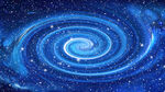 蓝色旋涡星空背景图