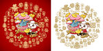 发财羊卡通贴图百发图