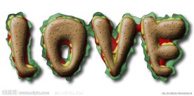 三明治 字体 卡通 艺术字