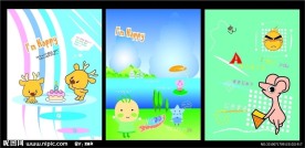 韩国卡通合页本封面四