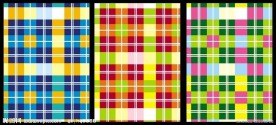 彩色格子布纹