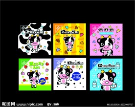 可爱韩国卡通牛牛本本封面设计