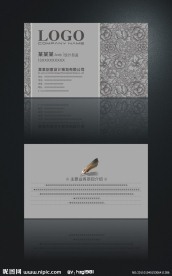 灰色系 美容美发名片设计