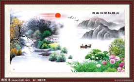 山水画 山水风景 国画山水