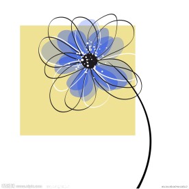 抽象花无框画