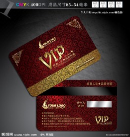至尊VIP贵宾卡PSD模版