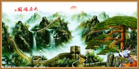 山水画 油画风景