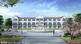 喷泉景观效果图