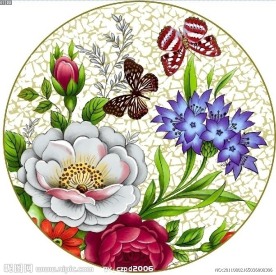 满碟蝴蝶花（通道分层）