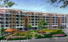 楼间景观效果图