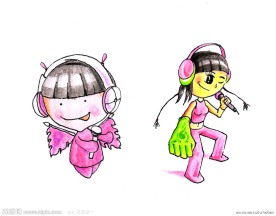 可爱小人漫画