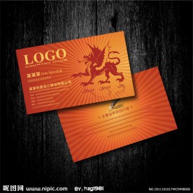 桔红色 游戏软件开发公司名片设计