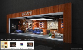 沙发专卖店门面3D模型效果图