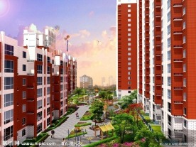 景观居住区鸟瞰图