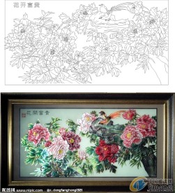 花开富贵 （线条）