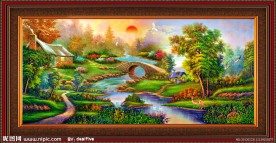 油画风景 欧式油画风景