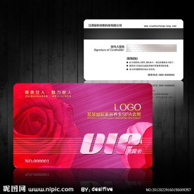 美容SPA会所VIP卡设计 化妆品会员卡下载